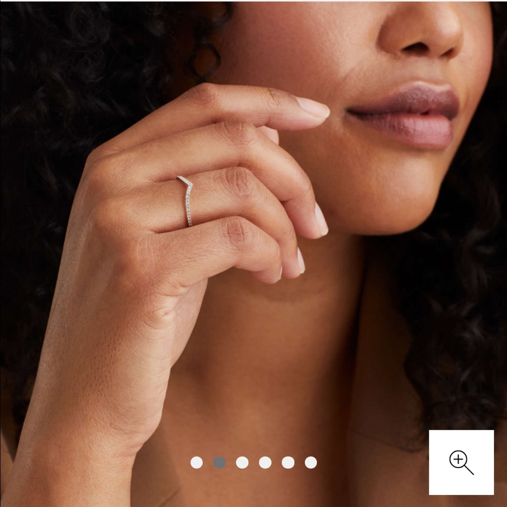 Mejuri Wishbone Pave Diamond Ring